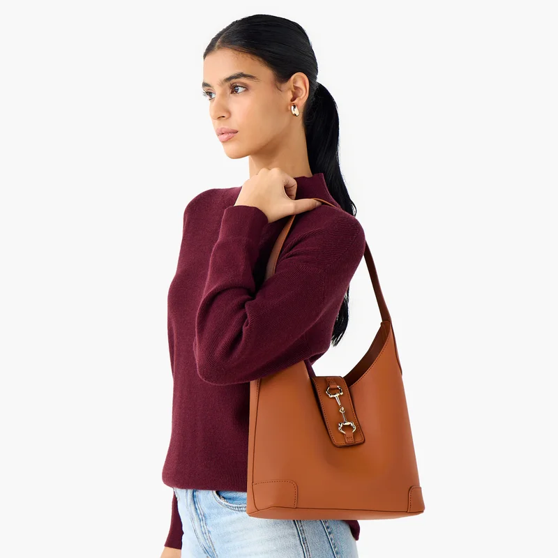 Sasha Monotone Hobo Bag in Brown for Women